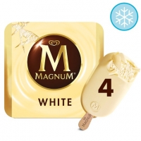 Tesco  Magnum White Ice Cream 4 X110ml