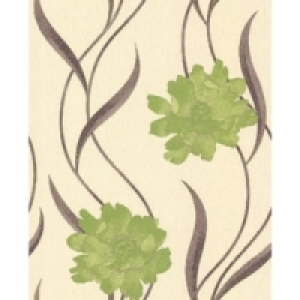 Superfresco Textured Poppy Decorative Wallpaper Green/Cream