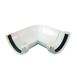 Wickes White Roundline Gutter 90 Deg Bend