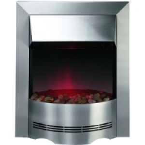 Wickes Elda Electric Fire Stainless Steel Effect 2kW