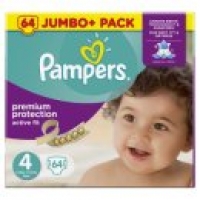 Asda Pampers Active Fit Nappies Size 4 (Maxi) Jumbo Pack