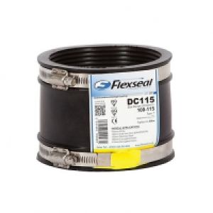 Flexseal PVC To PVC Flexible Drain Adaptor - Black £12.54