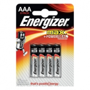 Energizer Max AAA Batteries - Pack of 8 &pound;5.00