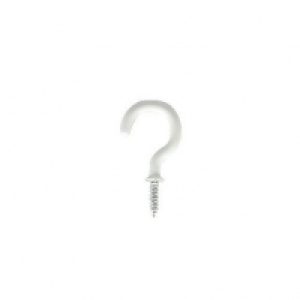 Wickes Shouldered Cup Hooks - White 38mm Pack of 10 £1.80