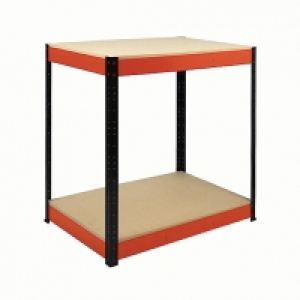 Rb Boss Workbench 2 Wood Shelves - 900 x 900 x 300mm 800kg U £111.99
