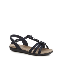 Debenhams  Good for the Sole - Navy Gaisy wide fit ankle strap sandal