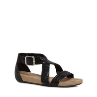 Debenhams  Good for the Sole - Black Giselle wide fit ankle strap san