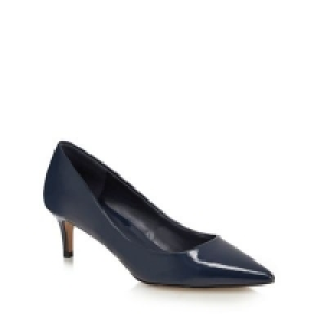 J by Jasper Conran - Navy patent Jess mid kitten heel cour