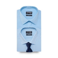 Debenhams  The Collection - Pack of two aqua regular fit shirts with a 