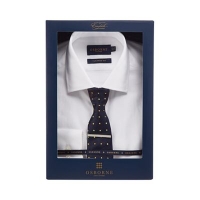 Debenhams  Osborne - White twill tailored fit shirt and tie set