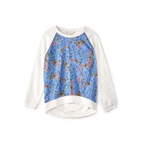 Debenhams  Yumi Girl - Girl blue floral print jumper