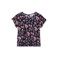 Debenhams  Yumi Girl - Black floral cluster print jersey top
