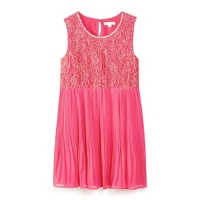 Debenhams  Yumi Girl - Pink lace and pearl dress