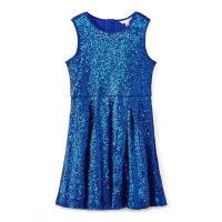 Debenhams  Yumi Girl - Girls bright blue sleeveless sequin dress