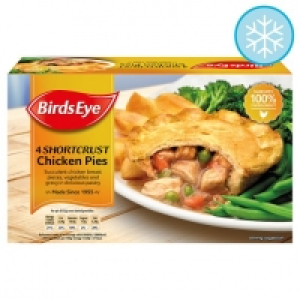 Birds Eye 4 Shortcrust Chicken Pies 620G £2.75