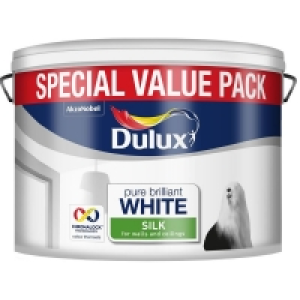 Dulux Silk Emulsion Paint Pure Brilliant White 7.5L £9.00