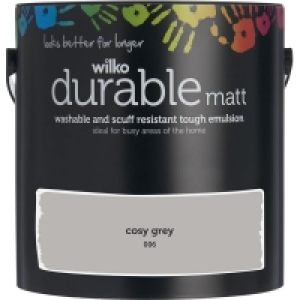 Wilko Durable Matt Emulsion Paint Cosy Grey 2.5L £7.50