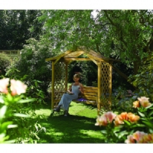 Rowlinson Dartmouth Swing Trellis Arbour - 2235 x 1090 mm &pound;452.00