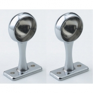 Wickes Interior Deluxe End Rail Bracket - 25mm Chrome Pack o £4.89