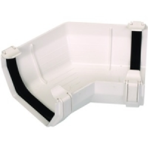 Wickes White Squareline Gutter 135 Deg Bend £3.69