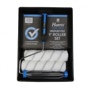 Harris Sure Grip Twin Sleeve Woven Roller Set - 9in &pound;7.00