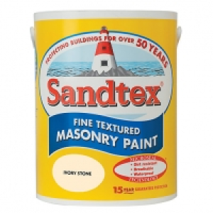 Sandtex Textured Masonry Paint - Ivory Stone 5L £25.00