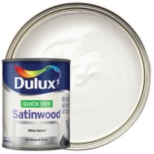 Dulux Quick Dry Satinwood Paint - White Cotton 750ml £19.30