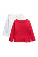 HM   2-pack frilled jersey tops