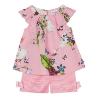 Debenhams  Baker by Ted Baker - Baby girls pink floral print top and 