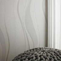 Debenhams  Superfresco - Grey& Silver Elan Wallpaper