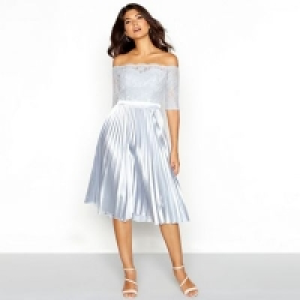 Chi Chi London - Light blue floral lace pleated Tyana Bard