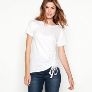 Debenhams  The Collection - White ruched side modal blend t-shirt