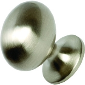 Wickes Frankfurt Knob Oval Satin Nickel 35mm 10 Pack