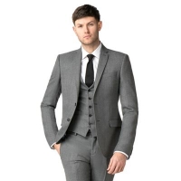 Debenhams  Ben Sherman - Grey jaspe tailored fit jacket