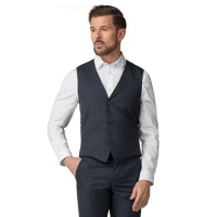 Debenhams  The Collection - Deep blue check tailored fit waistcoat