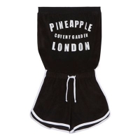 Debenhams  Pineapple - Girls black logo print towel playsuit