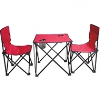 Homebase Sommersault Sommersault Childrens Camping Chairs & Table - Red