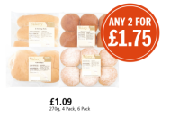 Budgens  BBQ SUMMER: From The Bakery Soft Whte Rolls, Soft Wholemeal 