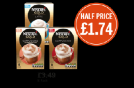 Nescafe Gold Cappuccino Unsweetened, Cappuccino, Latte Sache