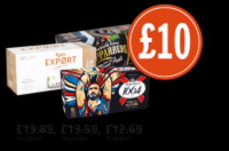Kopparberg Mixed Fruit, Kronenbourg, Carlsberg Export, Was £