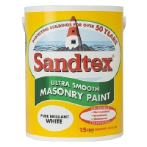 Sandtex Ultra Smooth Masonry Paint Pure Brilliant White 5L £20.00