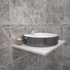 Wickes Light Cappuccino Marble Effect Border Tile 275 x 50mm &pound;14.99