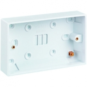 Wickes 2 Gang Pattress Box - White 25mm £1.25