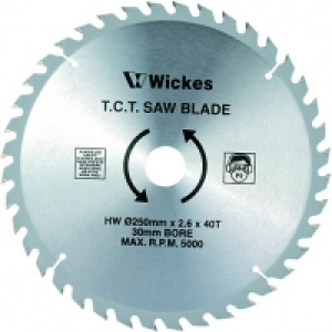 Wickes 40 Teeth Medium Cut Circular Saw Blade - 250 x 30mm £29.99
