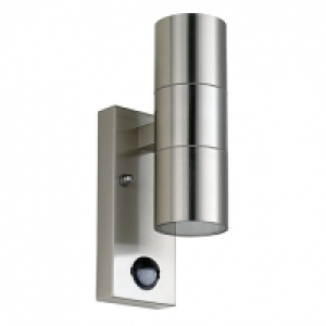 Wickes Kingston Steel Up & Down PIR Wall Light - 35W &pound;15.00