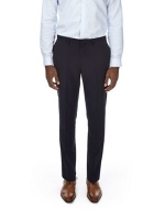 Debenhams  Burton - Navy textured slim fit suit trousers