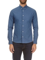 Debenhams  Burton - Navy long sleeve poplin shirt
