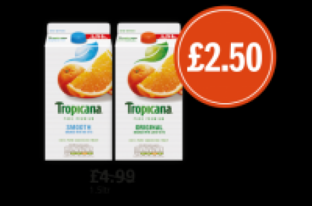 Tropicana Orange Juice Smooth, Orange Juice Original £4.99
