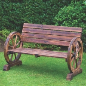 Wagon Wheel Bench 2 Seater