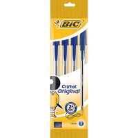 Wilko  Bic Cristal Original Ballpoint Pens Blue 4pk